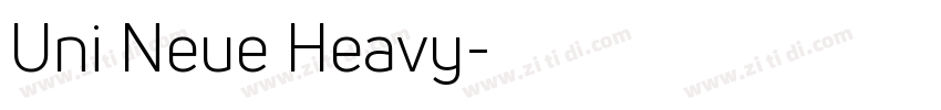 Uni Neue Heavy字体转换